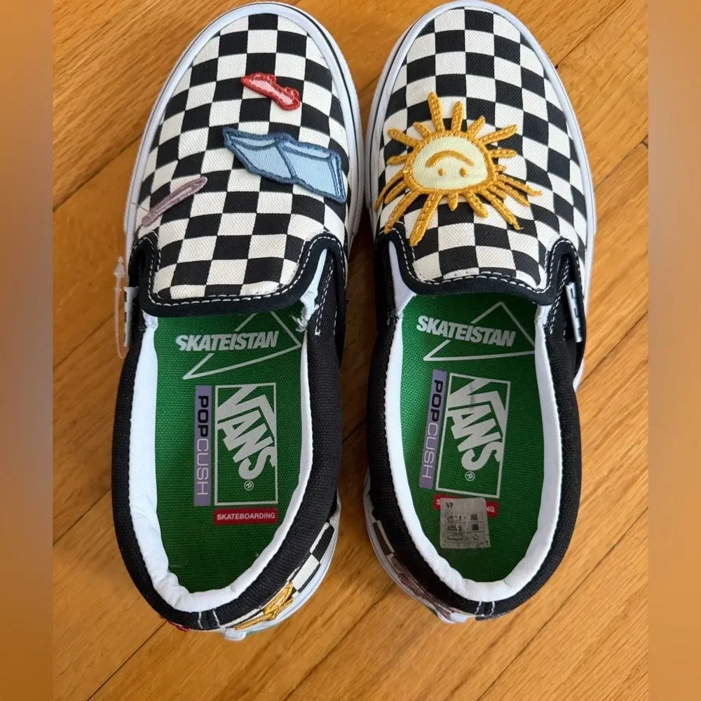 Vans Skate Era Skateistan Checkerboard Canvas Suede Men Shoes Size 5.5 - Picture 11 of 12